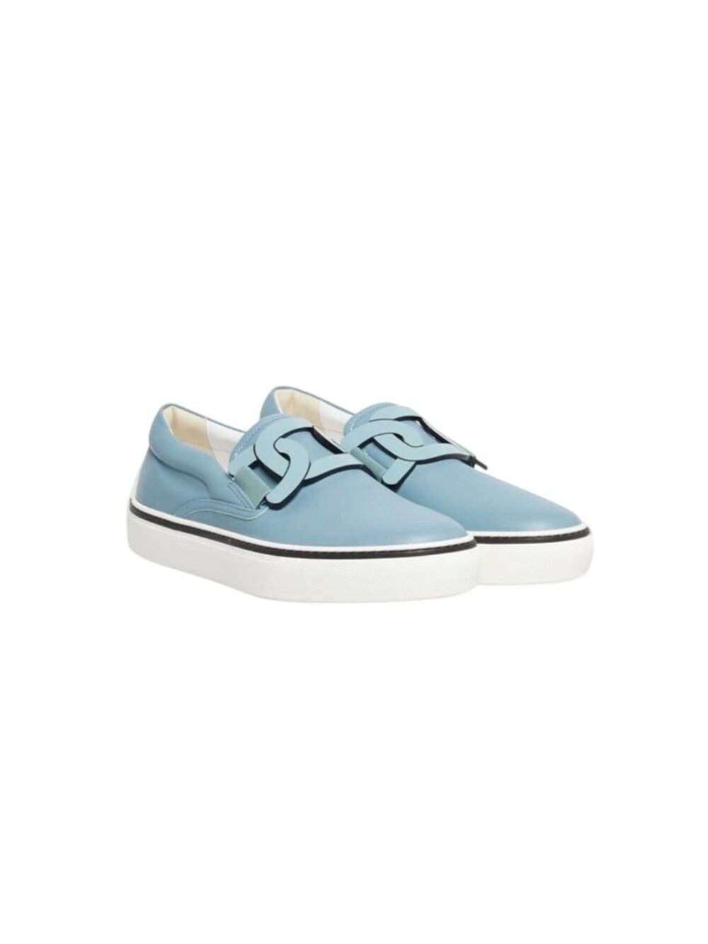 Tod’s Women’s Catena Pelle Slip-on Leather Sneakers Light Blue EU38